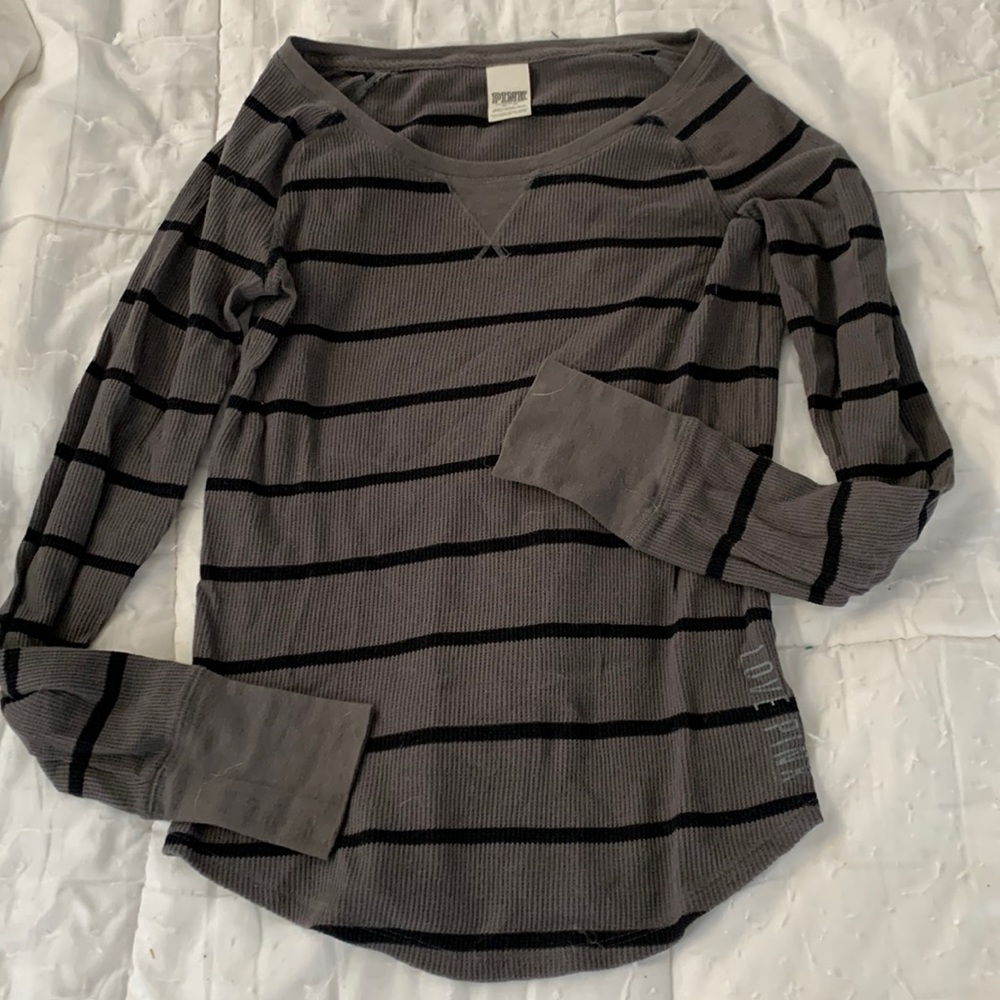 Victoria’s Secret PINK waffle knit long sleeve top